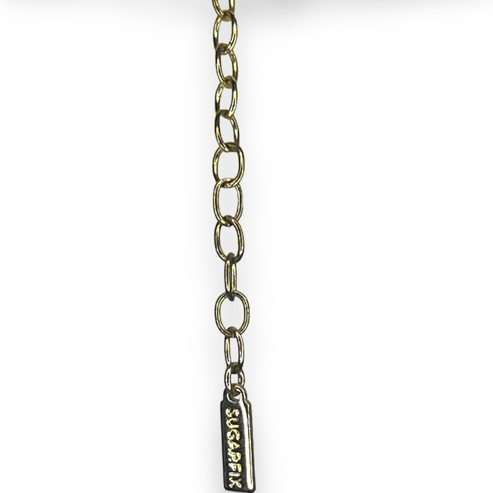Sugarfix Pave Rhinestone Heart Gold Necklace - Picture 5 of 6